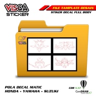 Tamplate Design Pattern Decal Motor Bebek Unit - Cdr File Pattern Duck Design (Chat admin before ord