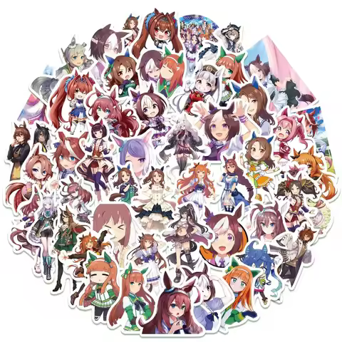 50PCS Uma Musume Pretty Derby Game Graffiti Stickers Anime Girl Cartoon Decal For Guitar Phone Guita
