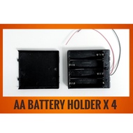 BATTERY HOLDER AA X 4 WITH COVER AND SWITCH