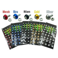L-bolts in various colors plus monelRings, Universal unit price variations