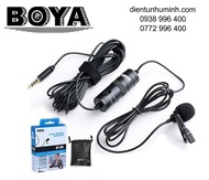 Míc cài áo có dây BOYA BY M1 mic điện thoại  mic máy quay  micro