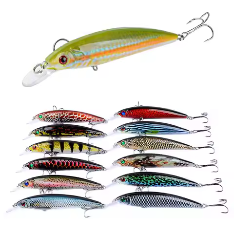 13g Fishing Lure Colorful Printing Sinking Minnow Artificial Bait Cool Fishing Tackle