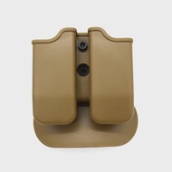 Double Magazine Holder Universal 9mm .40 Mag Holster for Glock 17 Beretta M9 M92 USP Paddle Magazine