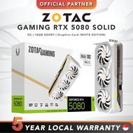 [FAST SHIP] ZOTAC GAMING GeForce RTX 5080 SOLID OC | 16GB GDDR7 | Graphics Card (White Edition)