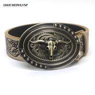 ZHOUMEIWENSP Bohemian Style Belt, Harajuku Y2K Leather Embossed Belt, Women Man Hip Hop Punk Rock Wa
