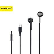 AWEI PC-1T Analog Interface Earphone Mini Stereo Semi In-Ear Earphones Headset With Mic Type C