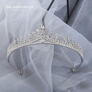 SALANGHANDA Women Girl Crown Princess Bridal Rhinestone Crown Wedding Pageant Birthday Photography T