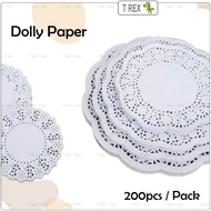 200pcs Dolly Paper / Doyleys Paper / Doily Paper / Kertas Dolly / Kertas Minyak
