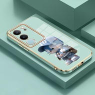 Casing For VIVO V29 5G V29 Pro 5G V29E 5G Case Casing hp Cat Pattern Case Silicone Softcase Electrop