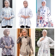 Batik blouse batik kombinasi terbaru