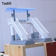 [dksqer] Train Station Building Model Simulation Railway Station, for Micro Landscape Railroad Train