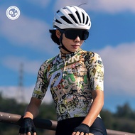【VNS】ROCKBROS Women Cycling Jersey Summer UV Protection Breathable Female Short Sleeve Bicycle Top Comfortable Breathable Sport Wear-「FEATHER」Intention