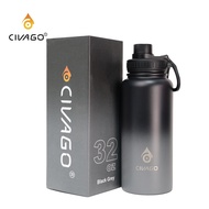 CIVAGO (18oz / 22oz / 32oz / 40oz) ขวดน้ำพกพาเก็บความร้อนและความเย็น ความจุขนาดใหญ่พิเศษแก้วน้ำสแตนเ