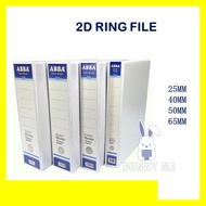 ABBA 2D WHITE RING FILE - 25MM / 40MM / 50MM / 65MM