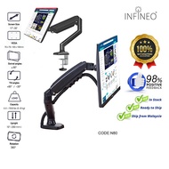 Ergonomic Flexi Adjustable Gas Spring Single Monitor Desk Arm TV Monitor Bracket 17"-30" inch
