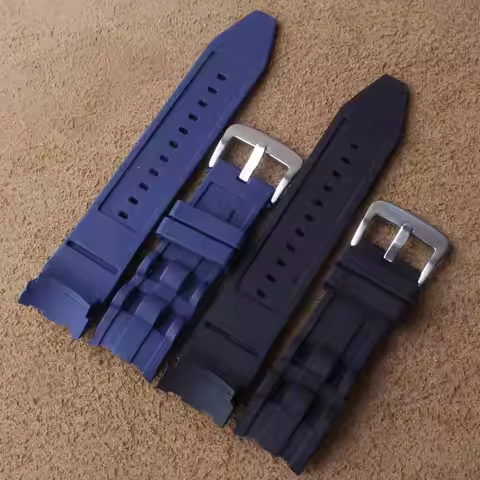 Watch Strap new 26mm Rubber Silicone Watch Strap Black Watchband Special For Invicta Style Curved en