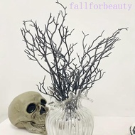 FALLFORBEAUTY 5pcs Halloween Artificial Dead Branch, Exquisite Black Artificial Plastic Tree Branch,