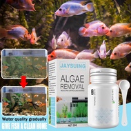 50g Aquarium Algae Remover Algae Removal Agent with Spoon Aquarium Moss Remover Purification Sludge 