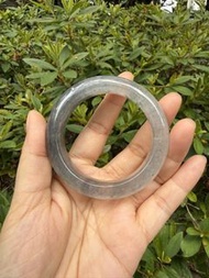 天然水沫子手鐲 暮色山嵐 冰透灰