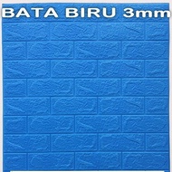 wallpaper foam bata biru navy 3D 77cm ×70cm