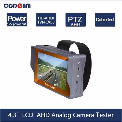 IV7A 4.3 inch CCTV 1080P AHD CCTV Camera Tester RS-485 PTZ contorl UTP Network cable test 1080P AHD 