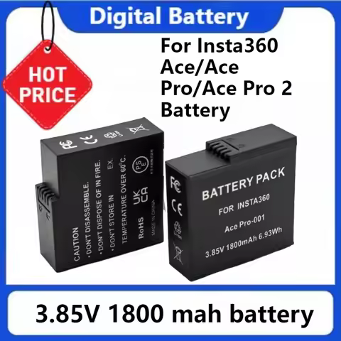 For Insta 360 Ace Pro Camera Accessories for Insta360 Ace/Ace Pro/Ace Pro 2 Battery 1800mAh 2 3 6 8 