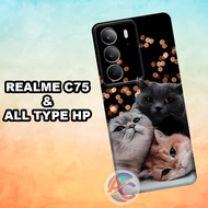 AC56/SOFTCASE PROCAMERA REALME C75 LATEST 2024 AND ALL TYPES OF CUTE CAT MOTIFS /SOFCASE /SOFT CASE/