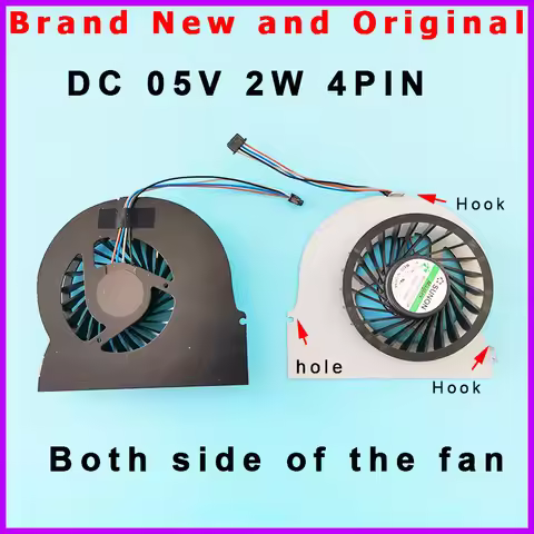 New Laptop Cpu Fan Cooler Radiator For HP EliteBook 8560W 8570W Series MF60150V1-C001-S9A DC 5V 2W 4