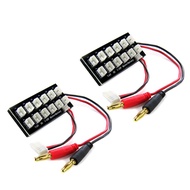 2Pcs 2S 7.4V LiPo Parallel Charging Board JST-PH2.0 3-Pin 4.0mm Banana Plug 2S LiPo Battery Charge B