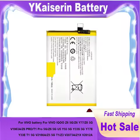 High Quality Battery For VIVO Iqoo Neo 8 9 X70 Pro 855 V1936A BA13/B-H6/B-K0/B-R6/B-Z2 Mobile Phone 