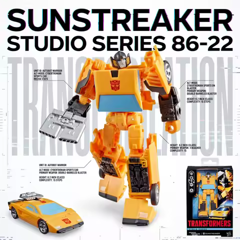 In Stock Transformers Toys Studio Series SS86 Sunstreaker Deluxe Class Collection Action Figures Gif