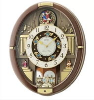 นาฬิกาแขวน Seiko Melodies in Motion‏ clock รุ่น QXM384B มีเสียงเพลงนาฬิกาติดผนัง นาฬิกาแขวนผนัง เรือนพลาสติก SEIKO M&amp;F888 B