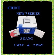 CHINT NEW 7 - 3 GANG 1 WAY AND 3 GANG 2 WAY SWITCH