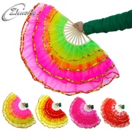 Motherland Ode Double-Sided Crystal Yarn Dance Fan Phnom Penh Yarn Fan Multi-Layer Yarn Fan Pair Fan