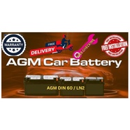 [ Installation Provided ] LN2 | AGM/VRLA DIN60 | Car Battery Bateri Kereta