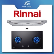 RINNAI RH-S95A-SSVR 90CM SLIMLINE HOOD + RINNAI RB-92G 2 BURNER BUILT-IN GAS HOB