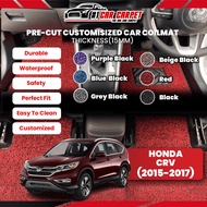 Honda Crv(2015-2017)Pre-Cut Customisized Car Coilmat Carpet Karpet Kereta Karpet Kalis Air Custom Ca