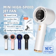 Portable Handheld Turbo Fan 100 Level Adjustment LED Display 8000/15000mAh