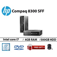HP Compaq  8300 SFF PC Intel core i7-3rd gen 4GB RAM 500GB HDD