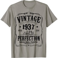 Men's cotton T-shirt Vintage Made In 1937 T-Shirt 81st Birthday