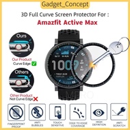 Protector For Amazfit Active Max 3D Screen Protector , 3D Full Edge Protective Film