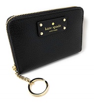 Kate Spade Grove Street Dani Leather Zip Around Wallet Key Chain Ring Black