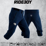 Tct1.0 NAVY shortpants 3/4 shorts men's sports bicycle cycling MTB RIDE AND JOY stretch free sticker