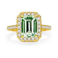 3.0ct Moissanite Ring for Women 7x9MM Emerald Cutting Laboratory Creates Diamond Eternal Wedding Rin