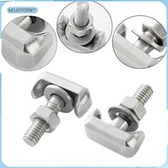 [mojotorw7] 2x M6*22mm with Lock Nut And Washer Portable Battery Terminal Bolt And Nuts
