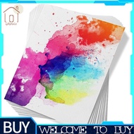 60 Sheets Watercolor Paper Acid-Free Bulk White Paper Cold  50% Cotton 140Lb /300Gsm (7.68 X 5.31 In