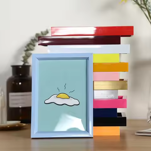 Colourful Photo Frame Plastic Picture Dispaly Wedding Picture Decor Photo Frames Office Table Frame