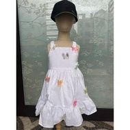 Blueberi baby girl dress 3-12 years old 2-strap baby girl dress with butterfly appliqué