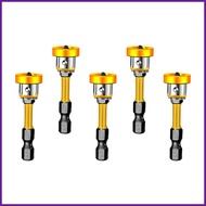 Drywall Screw Bit 5 Pieces Magnetic Positioning Attachment Positioning Screwdriver Bits for Plasterb