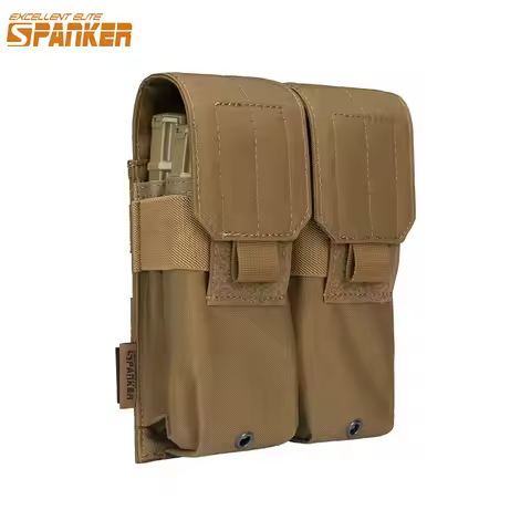 EXCELLENT ELITE SPANKER Tactical Double M4 Magazine Pouch AK AR Rifle Mag Paintball Hunting Accessor